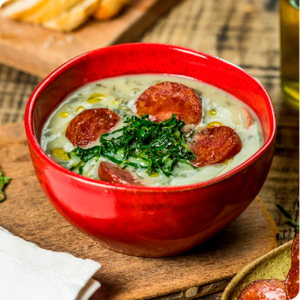 caldo verde com linguica calabresa marba