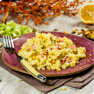 risoto de mortadela marba com alho poro